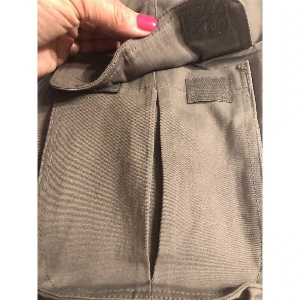Wicked Stitch Men's 38 4 Way Flex Cargo Work‎ Active Pants Grey Flat Front NEW